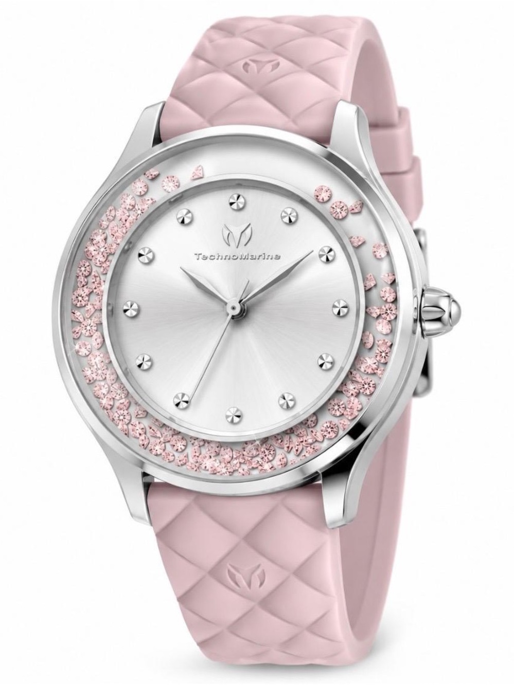 Technomarine Brillantezza Del Mare Pink Crystal Bezel Women's Watch 34mm